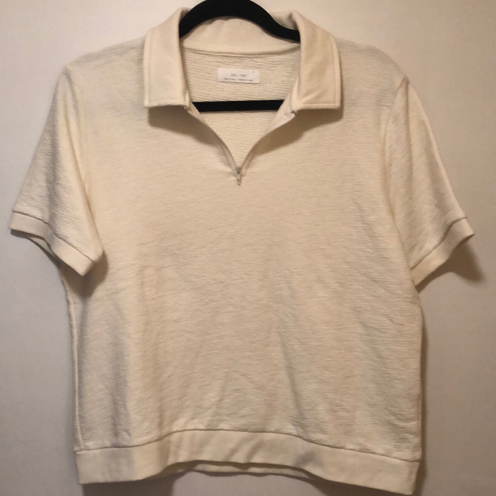 Oak and Fort Half Zip Tee